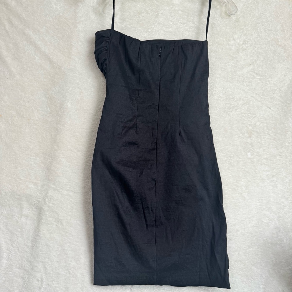 Celavie Collection Y2K Ruched Strapless Stretch Dress Mini Bodycon Eve Black XS - Picture 3 of 16